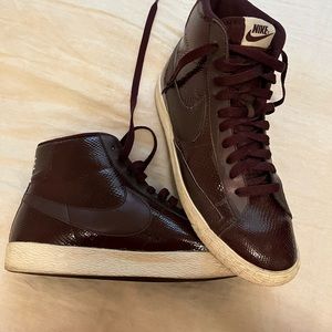Nike Maroon Snakeskin Blazers